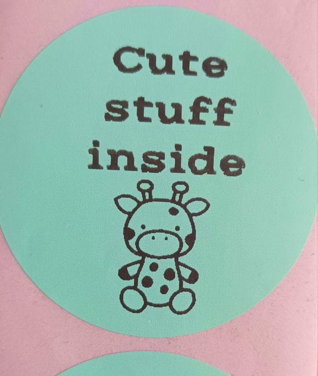 50 'Cute Things InsideThermal Printed Stickers (CG)