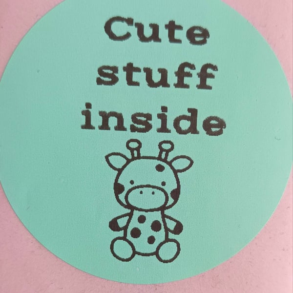 50 'Cute Things InsideThermal Printed Stickers (CG)