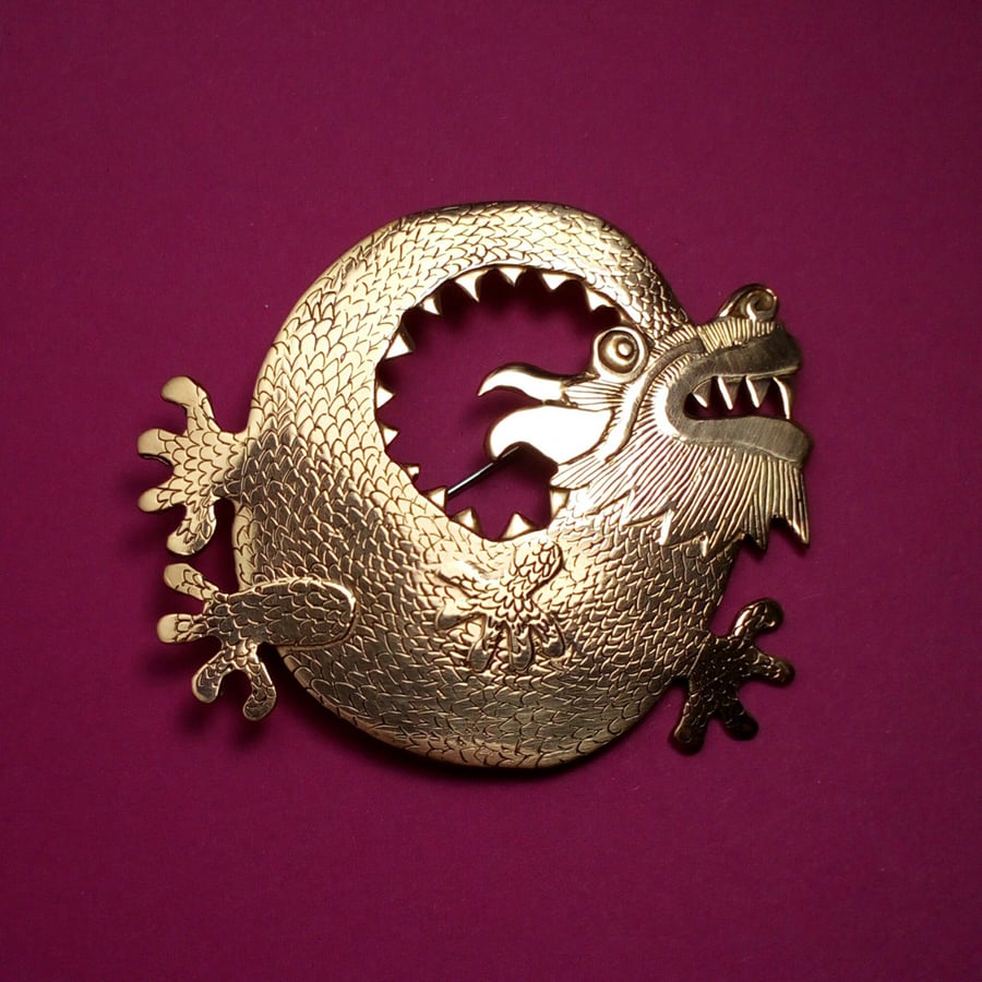 dragon brooch,chinese dragon brooch