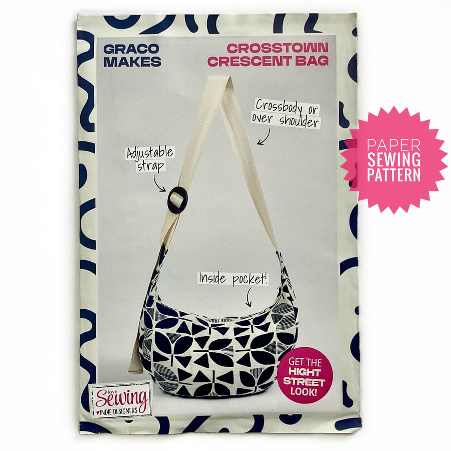 Paper Sewing Pattern, Crossbody Bag, New and Unopened