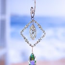 Suncatcher beautiful handmade textured wire work and sparkly beads