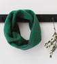 Scatter knitted cowl - billiard green and honesty pink - Image 1