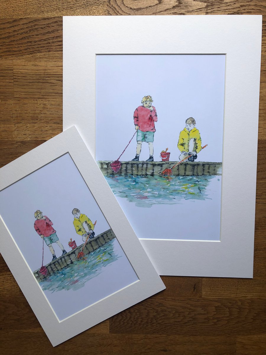 A4 or A3 mounted print of Fishermen Friends from my original watercolour 
