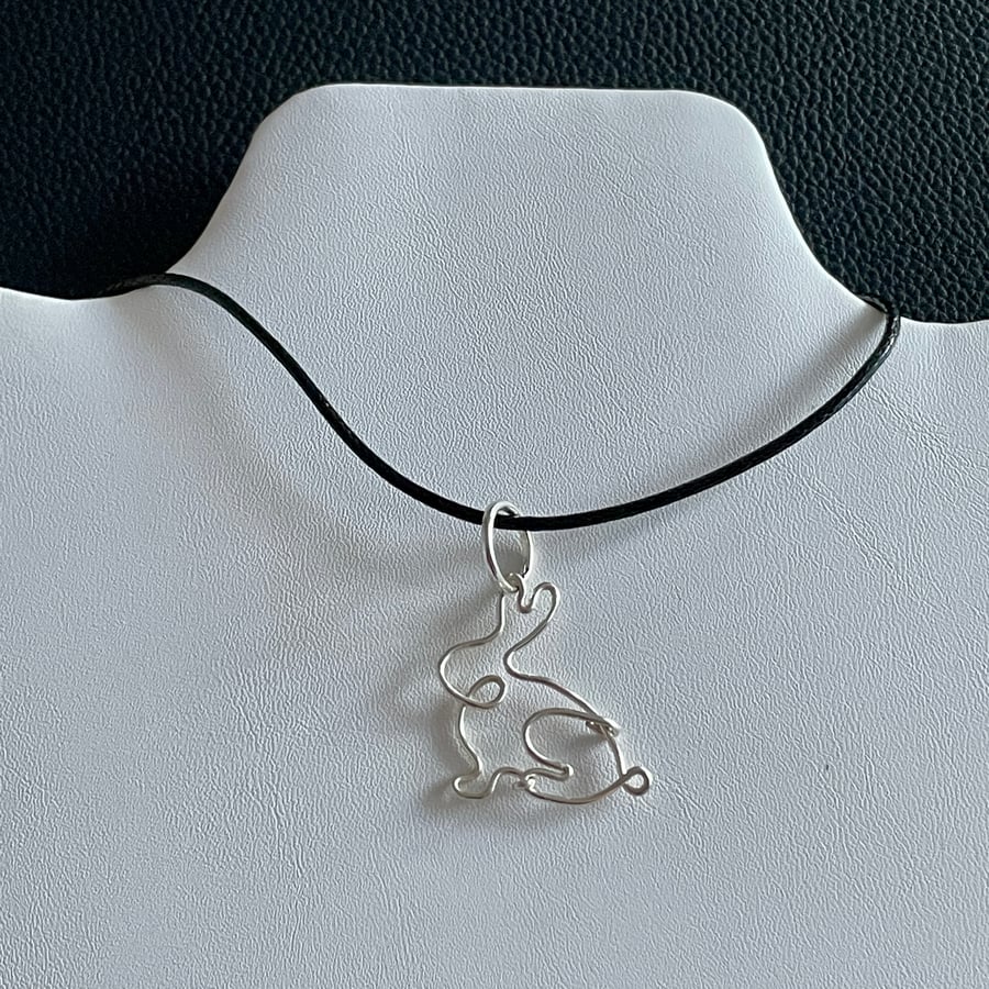Wire Wrapped Hare Pendant 