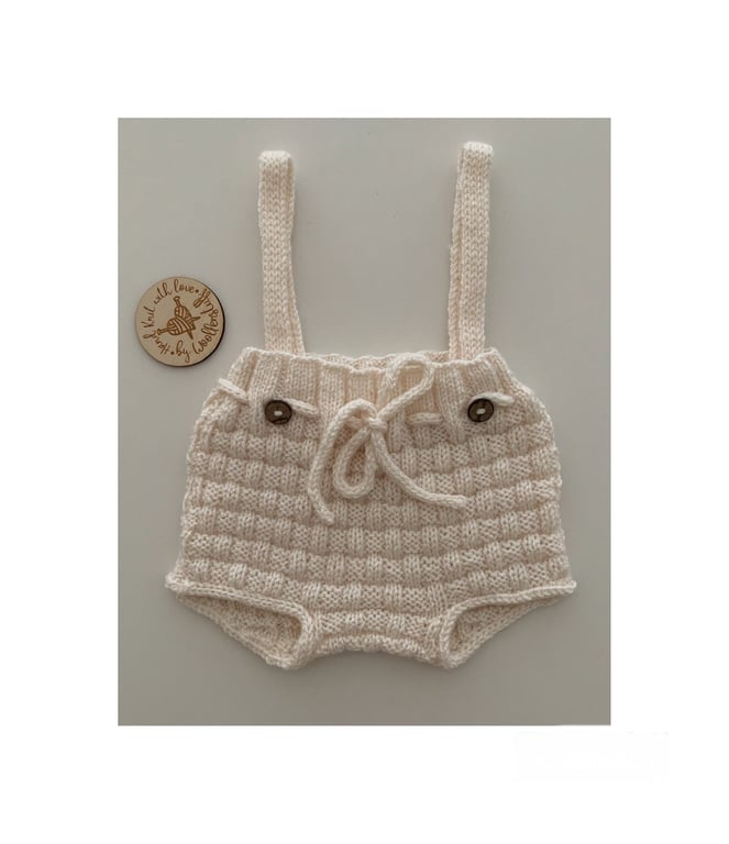 Made To Order Handknitted Picnic Baby Shorts 7 sizes. Any colour.