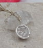 Molten Water-Cast Oyster Pendant, Hand-Forged Organic Silver Charm