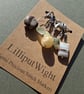 Five semi precious stone crochet stitch markers - Image 1