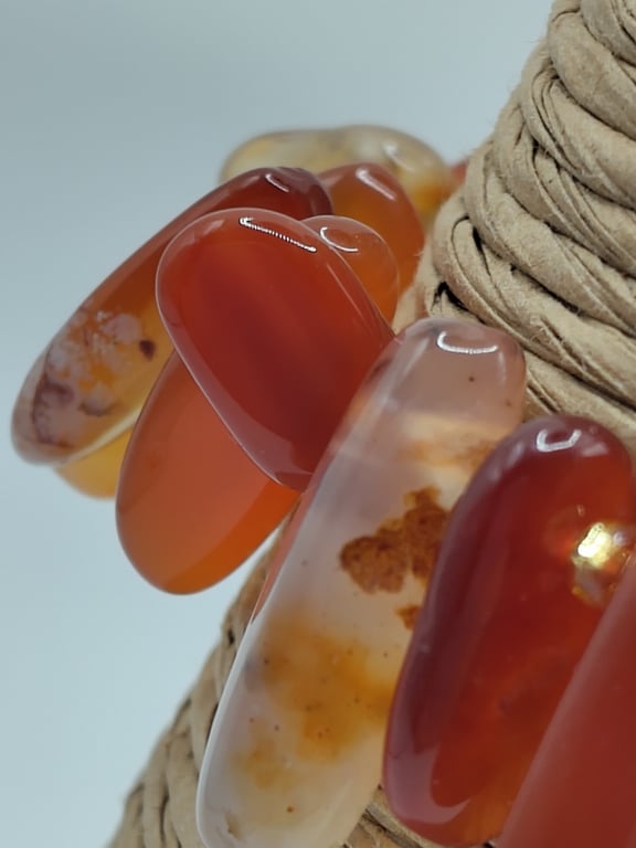 Shroom Core. Red Agate Stone Bracelet by BDS.