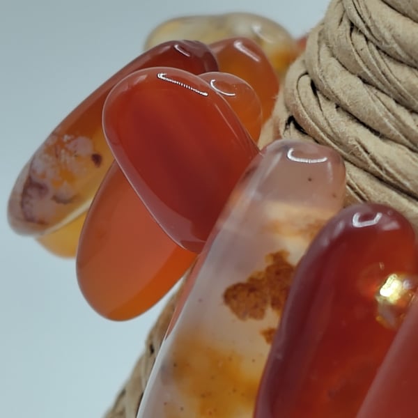 Shroom Core. Red Agate Stone Bracelet by BDS.