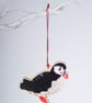 Puffin Wooden Hanging Decoration - Image 2