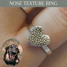Dog Nose Print Ring: Sterling Silver Pet Memorial Keepsake