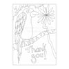 Colour-me-in Thank You Card - Parrot