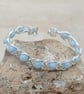 Wire wrap Amazonite adjustable cuff bracelet.  - Image 1