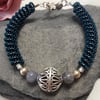 Wire work and gemstone bangle - REDUCED