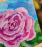 Pink rose mini canvas painting original art acrylic painting home decor - Image 4