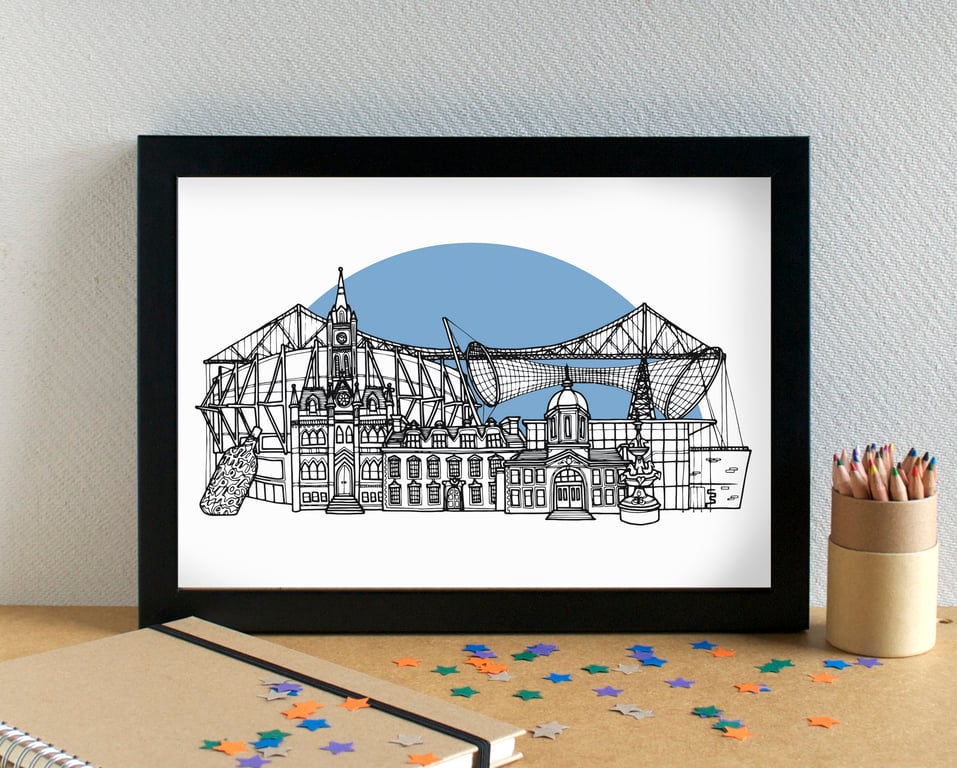 Middlesbrough Skyline Art Print