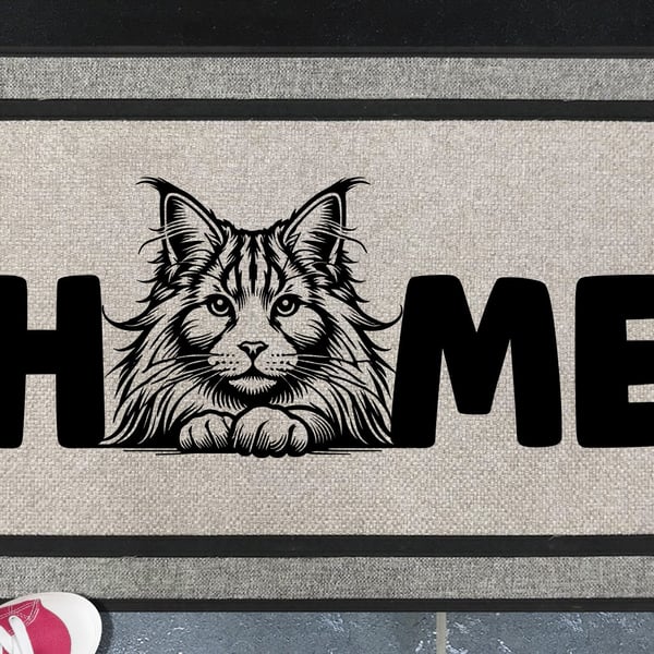 Maine Coon Home Door Mat No.2 - All Weather Doormat - 45x70cm 