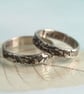 Silver Leaf Ring - Fine Scattering of Leaves Wreath Woodland Band Wedding Band - Image 7