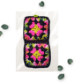 retro granny square crochet glasses case - Image 6