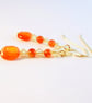 Carnelian Earrings With Yellow Swarovski Crystals - Handmade In Devon - Image 2