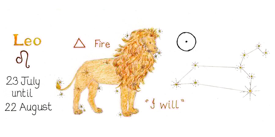 Astrology star sign Leo print