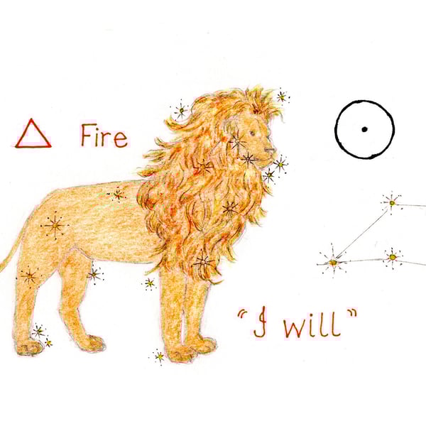 Astrology star sign Leo print