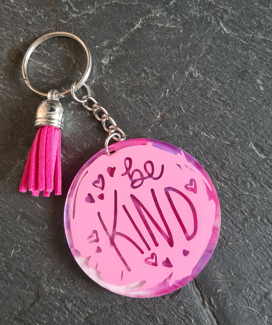 Be Kind - Keychain - inspire - keyrings - bag a... - Folksy