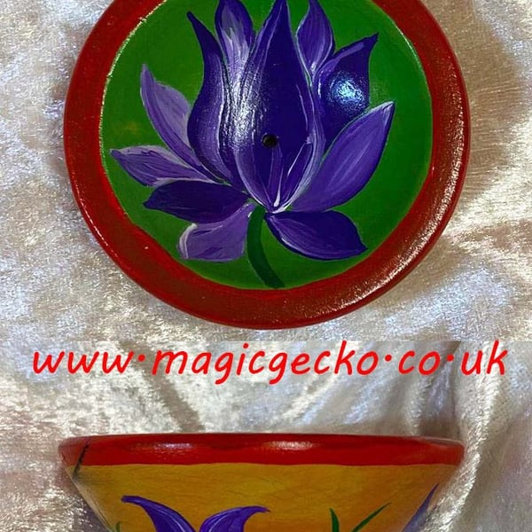 Incense Catcher - 7cm wide- Hand painted