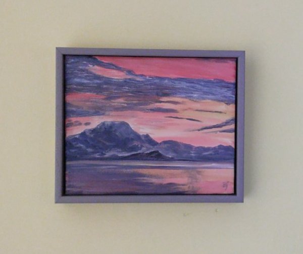Winter Sunrise Isle of Skye, Little Scottish landscape Original painting