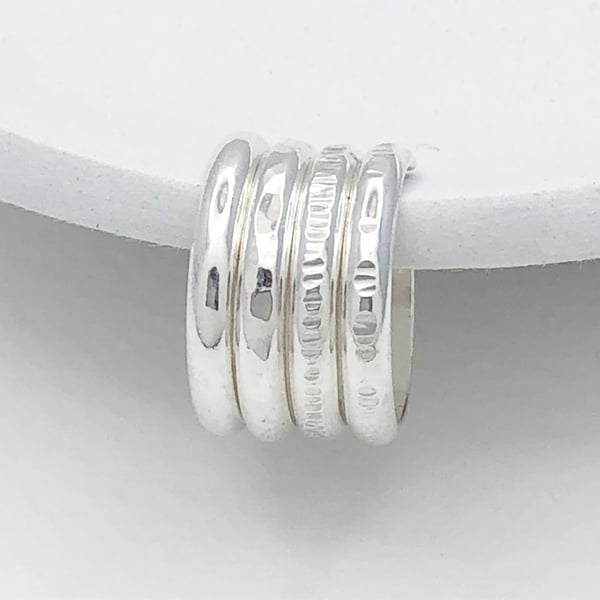 Chunky Ear Cuff Sterling Silver 