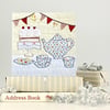 Afternoon tea and cake birthday card with bunting