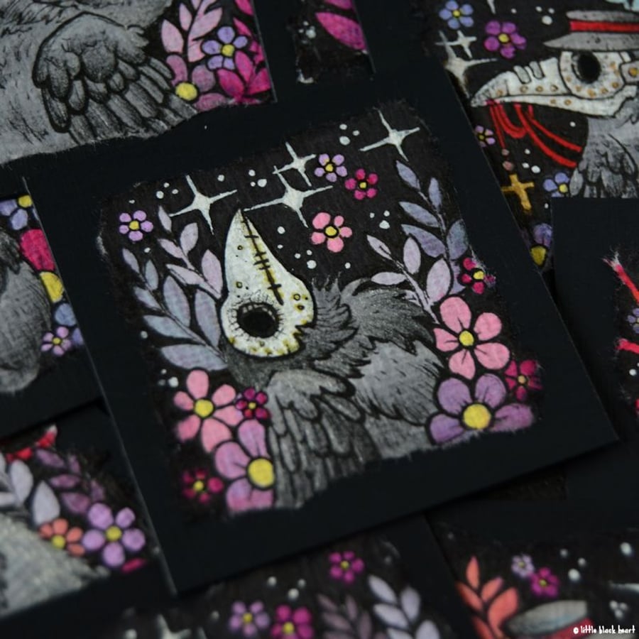 mini crow no. 9 - original twinchie illustration