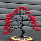 Personalised Wire Bonsai Tree Sculpture – Handmade Custom Colour Tree Art