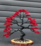 Personalised Wire Bonsai Tree Sculpture – Handmade Custom Colour Tree Art - Image 1