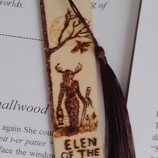 wooden  bookmark of Elen of the ways