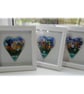 Flower Garden Heart in Box Frame Fused Glass Picture 010  - Image 6