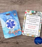 Custom Medical Alert Tag Faux Leather ICE ID, UK Emergency Symbol - Image 4