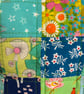 Summer Sale - Patchwork bag - with handle - in blues and greens - Image 2