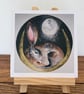 Resting Hare Rabbit in Moonlight Watercolour Print Whimsical Art - Image 2