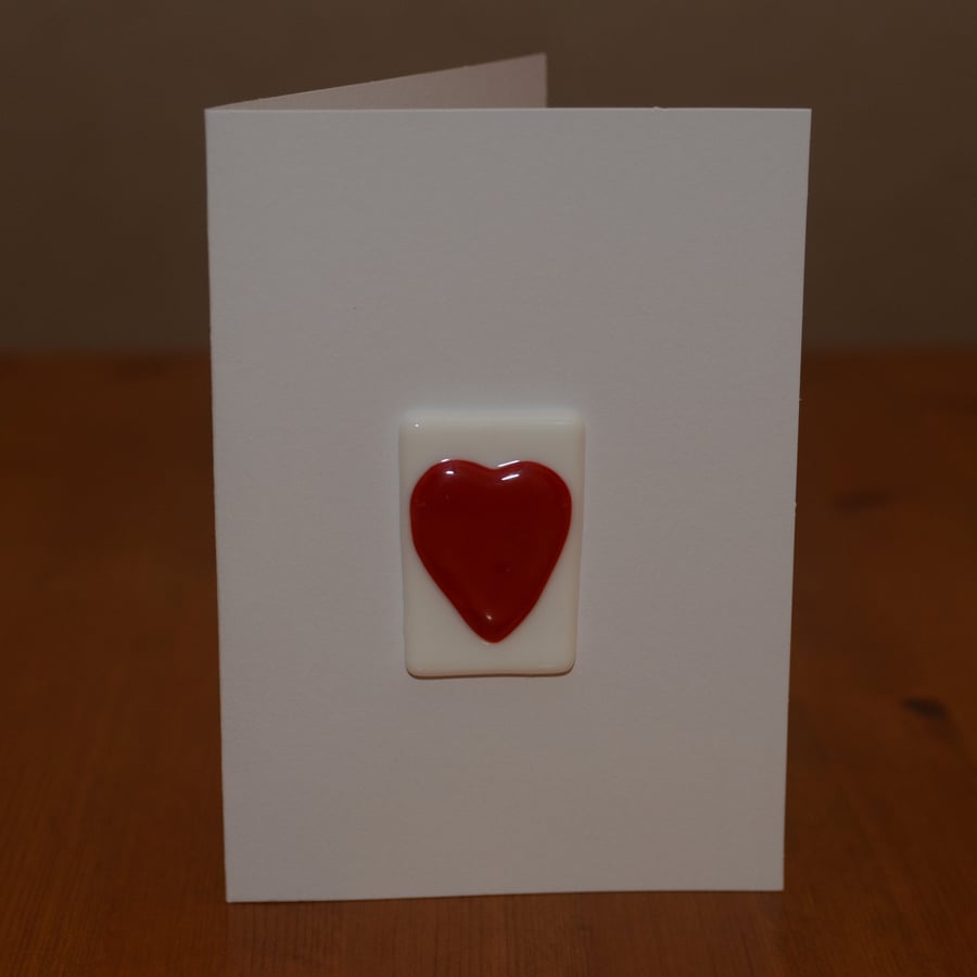 Glass heart keepsake Valentine's card