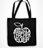 Best Teacher Ever Tote Bag End Of School Teacher Leaving Present Gift Thankyou  - Image 2