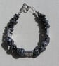 Snowflake Obsidian Gemstone Beaded Chakra Bracelet "Virtuosity" - Image 6