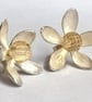 Flower studs made from Silver and set with a 6 mm Citrine bead - Image 6