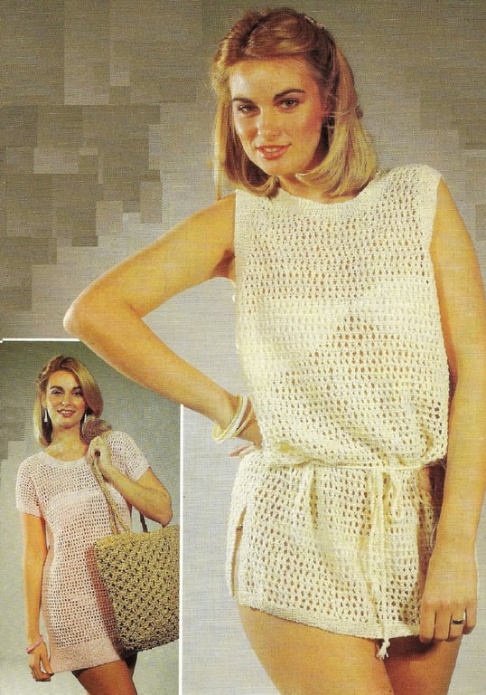VINTAGE KNITTING PATTERN Ladies Dress and Tunic