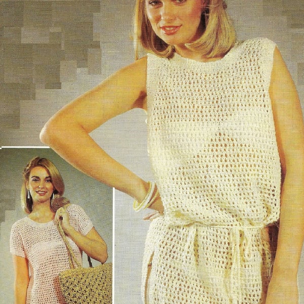 VINTAGE KNITTING PATTERN Ladies Dress and Tunic