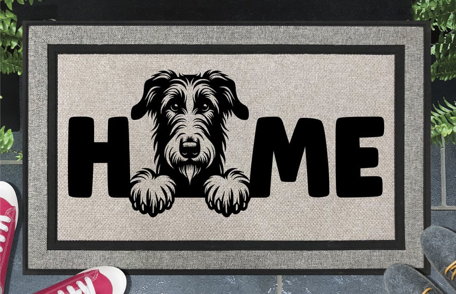 Irish Wolfhound Home Door Mat No.4 - All Weather Doormat - 45x70cm 