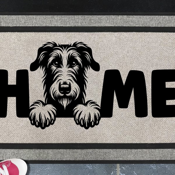 Irish Wolfhound Home Door Mat No.4 - All Weather Doormat - 45x70cm 