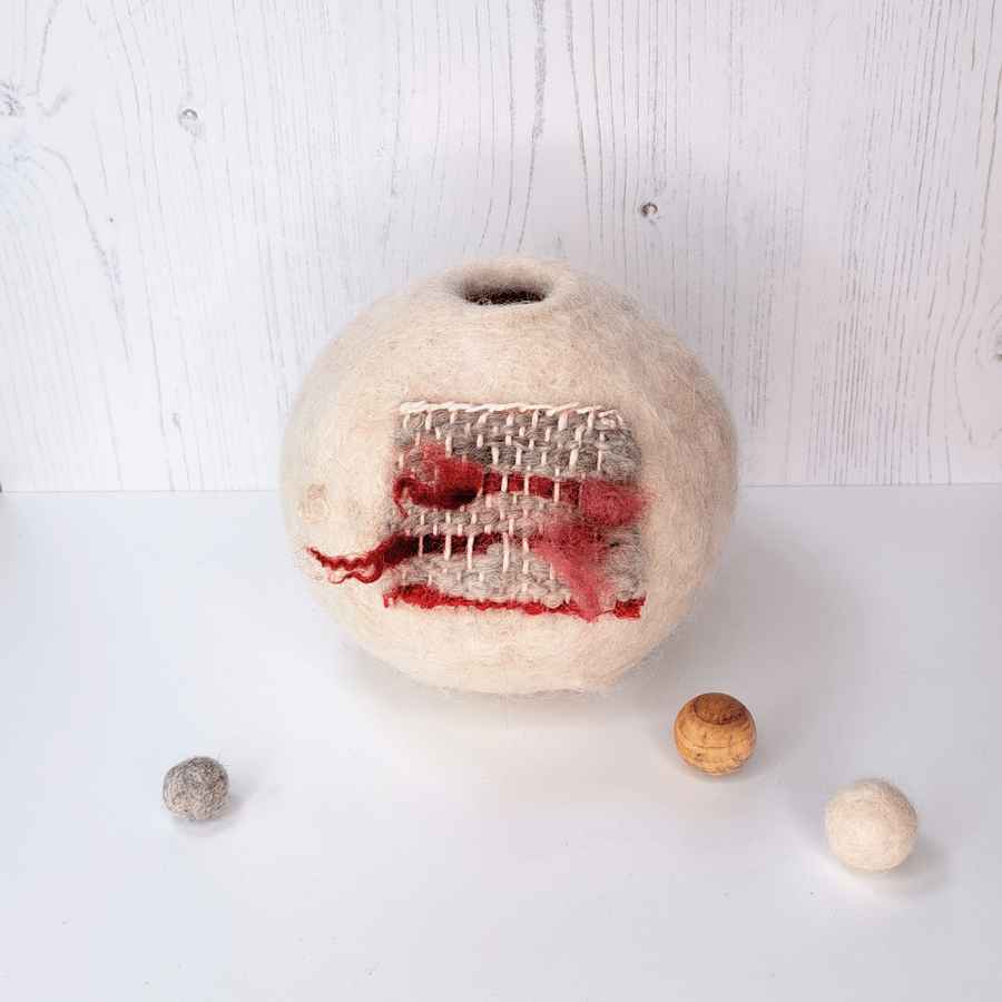 British Wool Pot – Handmade, Natural, and One-of-a-Kind