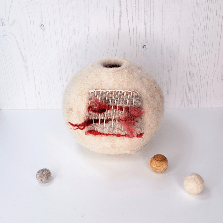 British Wool Pot – Handmade, Natural, and One-of-a-Kind