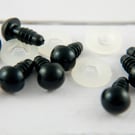 10mm Safety eyes in black plastic for doll, crochet, plushies, knitting